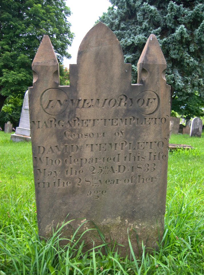 Margaret Templeton Tombstone, Oak Spring Cemetery, 2015-06-27, 01