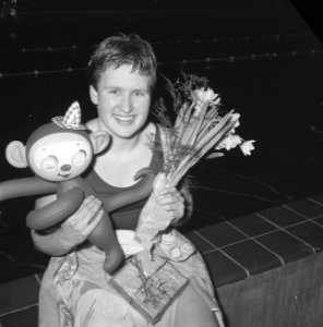 Marianne Heemskerk verbetert Europees record. Crawlslag, Bestanddeelnr 913-5748