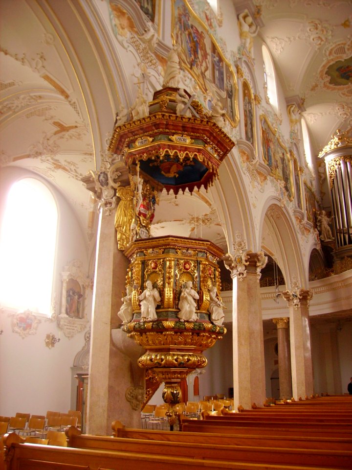 Mariastein Kloster St. Maria Basilika Innen Kanzel 1