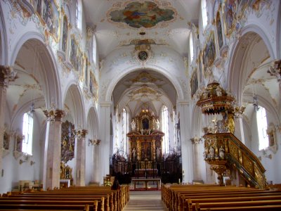 Mariastein Kloster St. Maria Basilika Innen 1