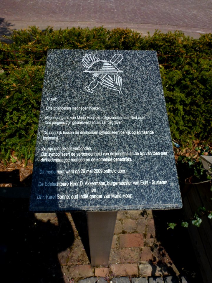 Maria-Hoop (Echt-Susteren) Indiëmonument deel 2, Vlaskuilseweg