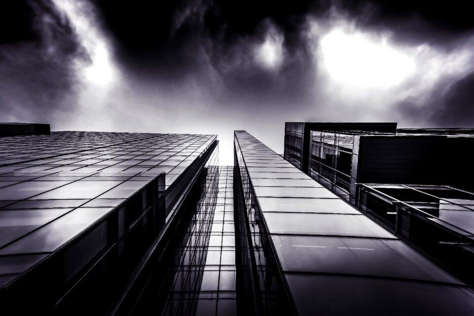 Cloudy dark glasses