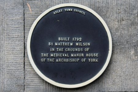 Manor House - Otley Town Council Black Plaque