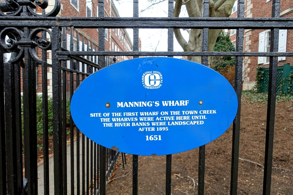 Manning's Wharf plaque - Cambridge, MA - DSC07266