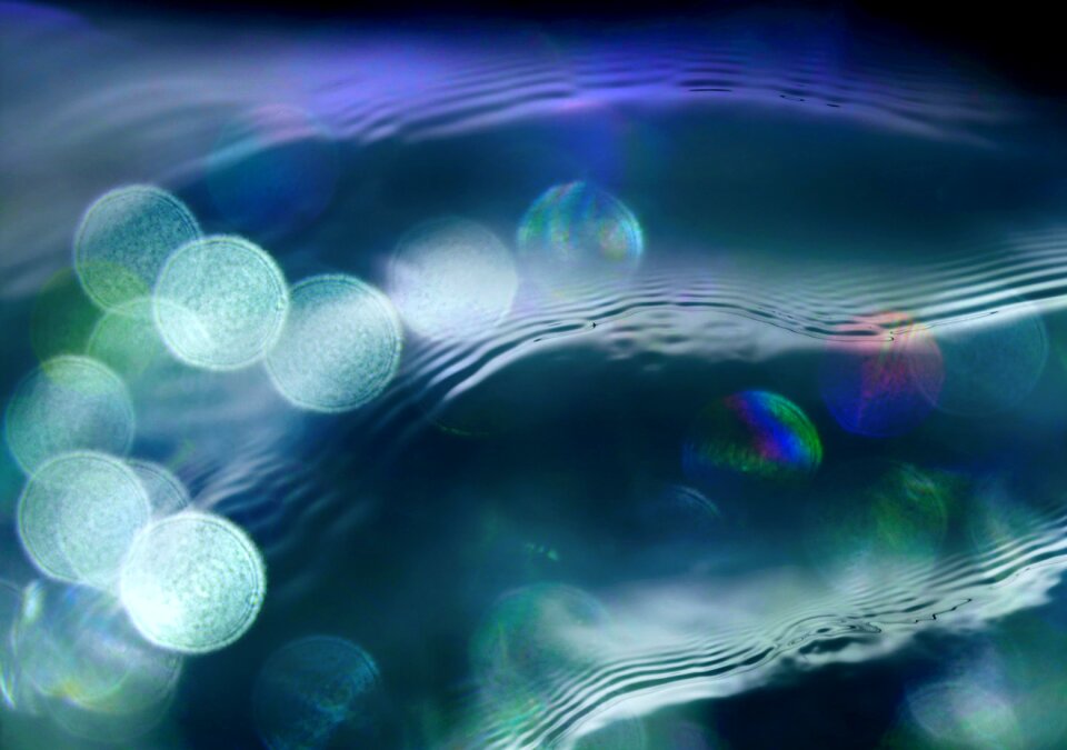 Bokeh water sparkle