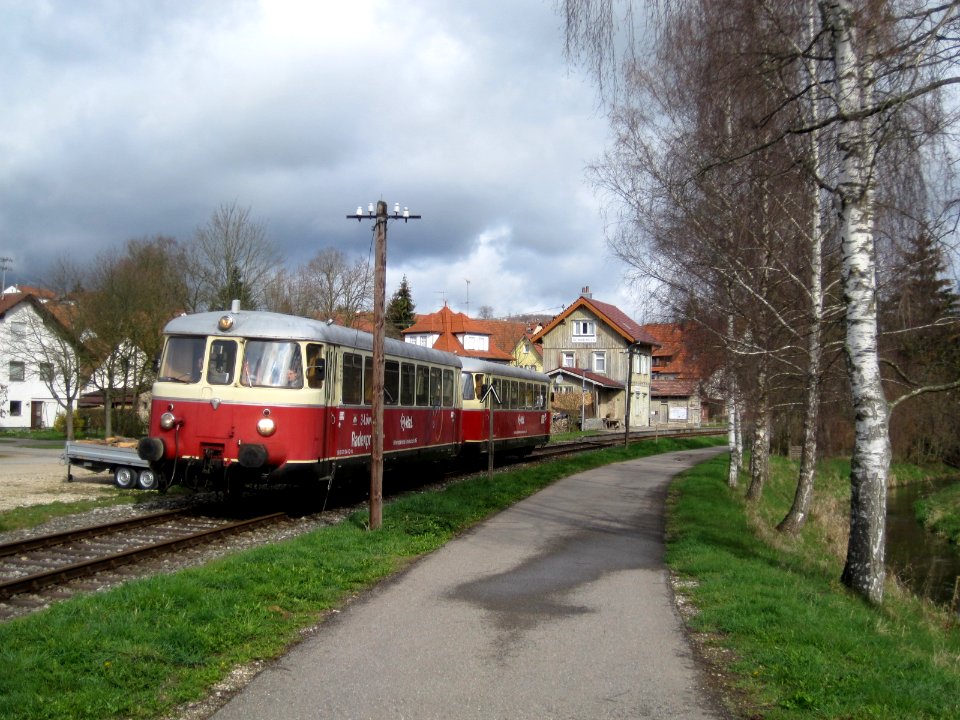 MAN-Schienenbus der SAB auf der Schwäbischen Albbahn