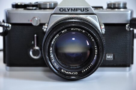 Photo vintage blue camera
