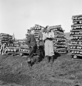 Mannen, houtopslagplaatsen, Bestanddeelnr 251-7253