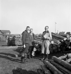 Mannen, houtopslagplaatsen, Bestanddeelnr 251-7255