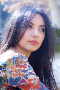 Woman face outdoors