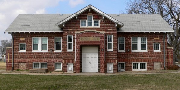 Manley, Nebraska school from S 1