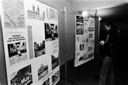 Manifestatie in Congresgebouw voor behoud kraakpanden aan de Jan Willem Brouwers, Bestanddeelnr 930-6688
