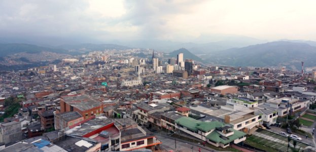 Manizales city center seen from Chipre photo