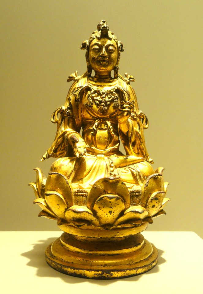 Manjusri Bodhisattva of the Five Chignons, Chinese, Liao Dynasty, late 10th to early 11th century - Nelson-Atkins Museum of Art - DSC09125