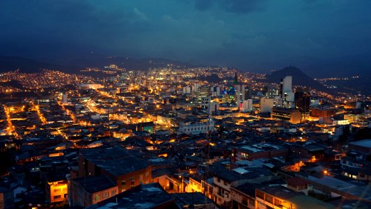 Manizales city center at dawn photo