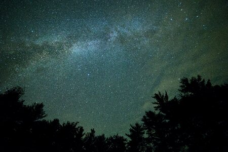 Silhouette sky stars photo