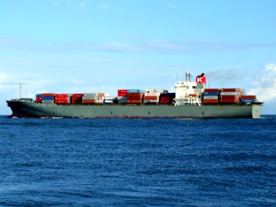 Manhatten Bridge p8, leaving Port of Rotterdam, Holland 01-Jan-2005