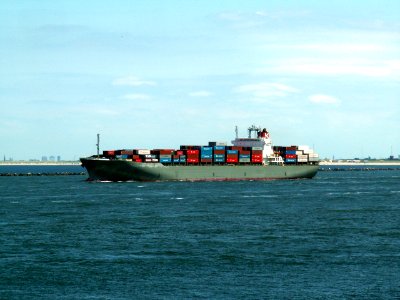 Manhattan Bridge p1, leaving Port of Rotterdam, Holland 08-Jul-2006