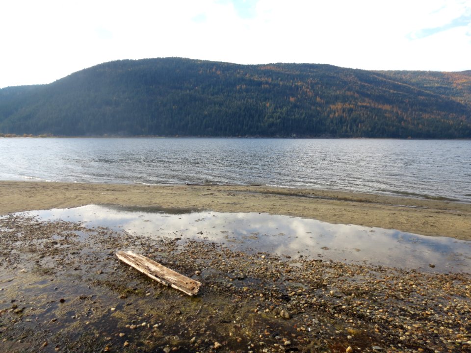 Mara lake from the beach at mara provincial park
