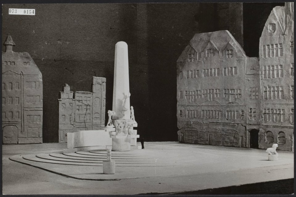 Maquette van het nationaal monument op de Dam, Bestanddeelnr 073-0154