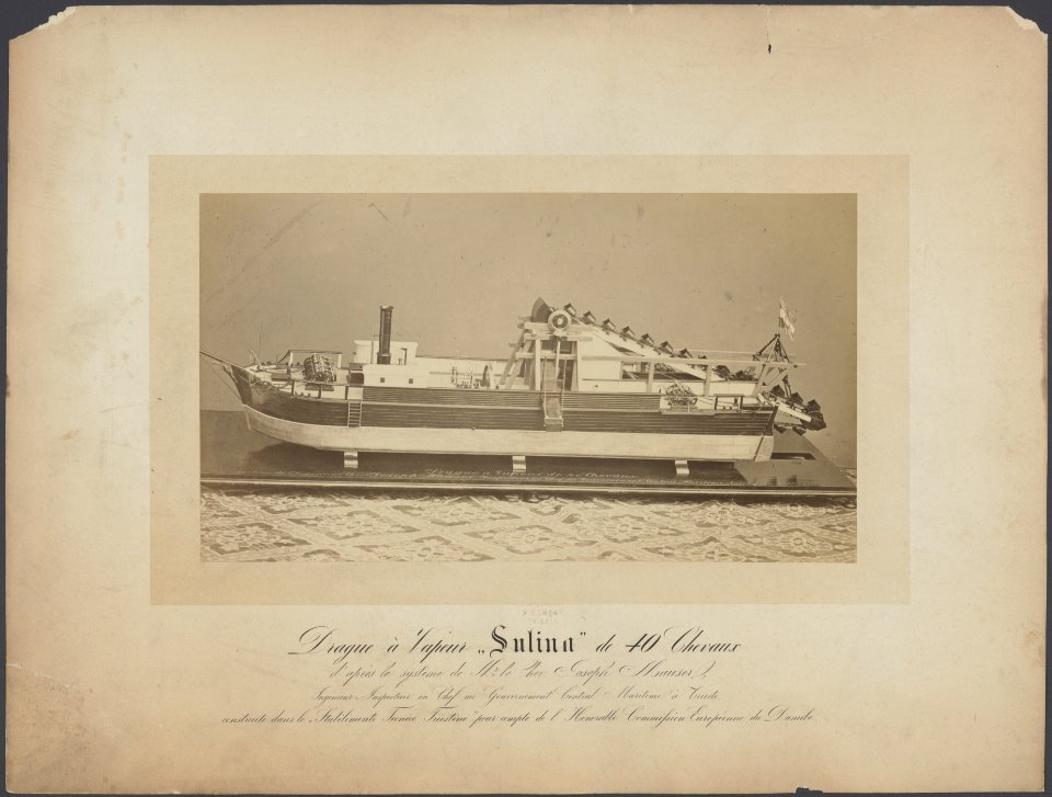 Maquette van een stoombaggerschip, Bestanddeelnr 608