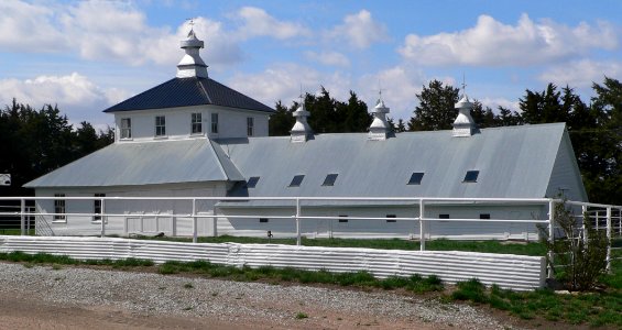 Maple Grove Sales Pavilion and Farrowing Barn from SE 1
