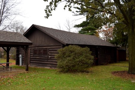 Maple Bluff Boy Scout Cabin, front and side