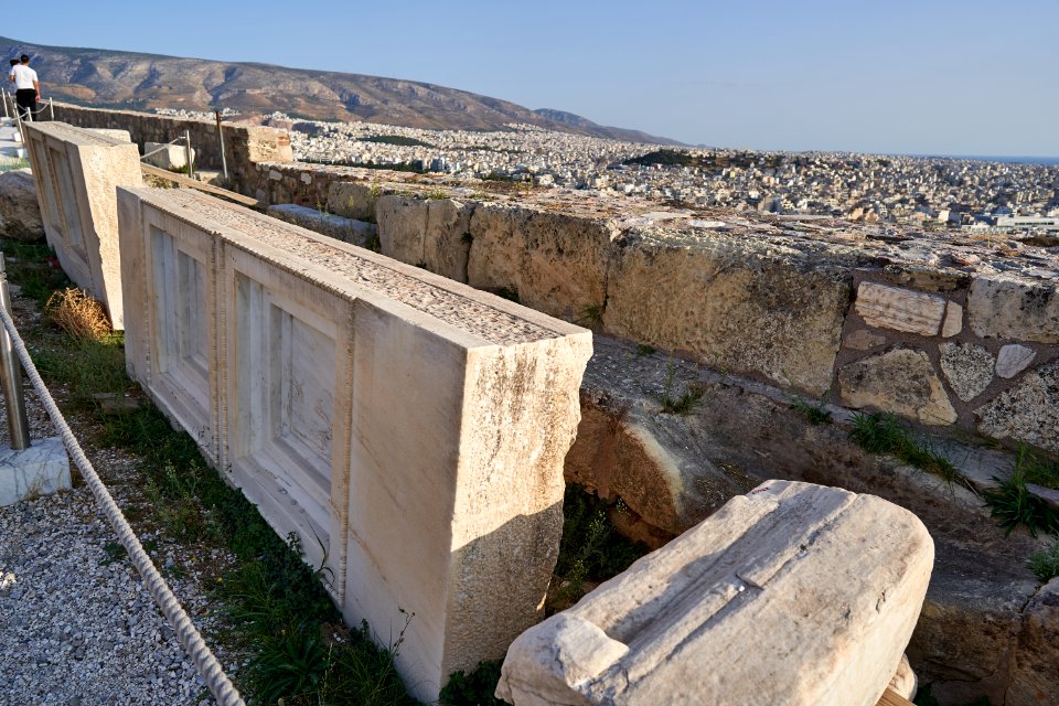 Marble slabs from the Parthenon on September 20, 2020