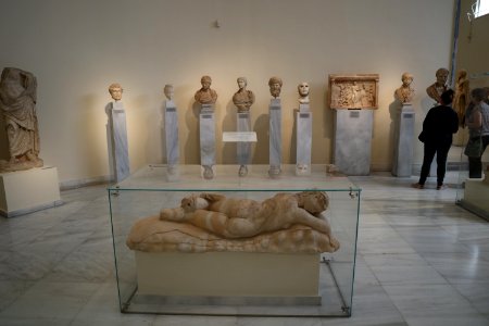 Marble statue of a sleeping Maenad
