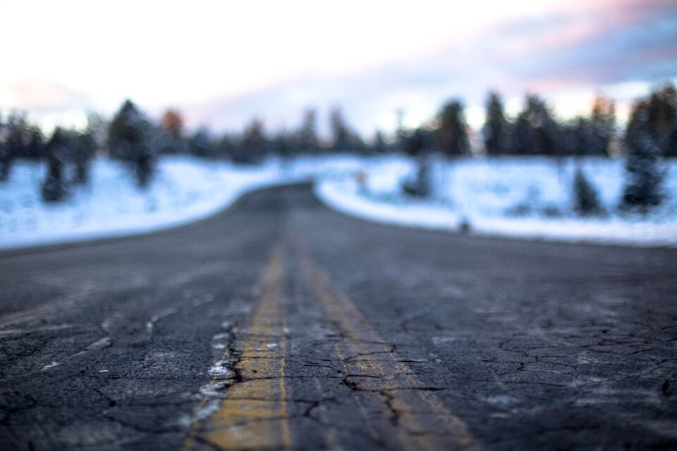 Depth of field perspective road
