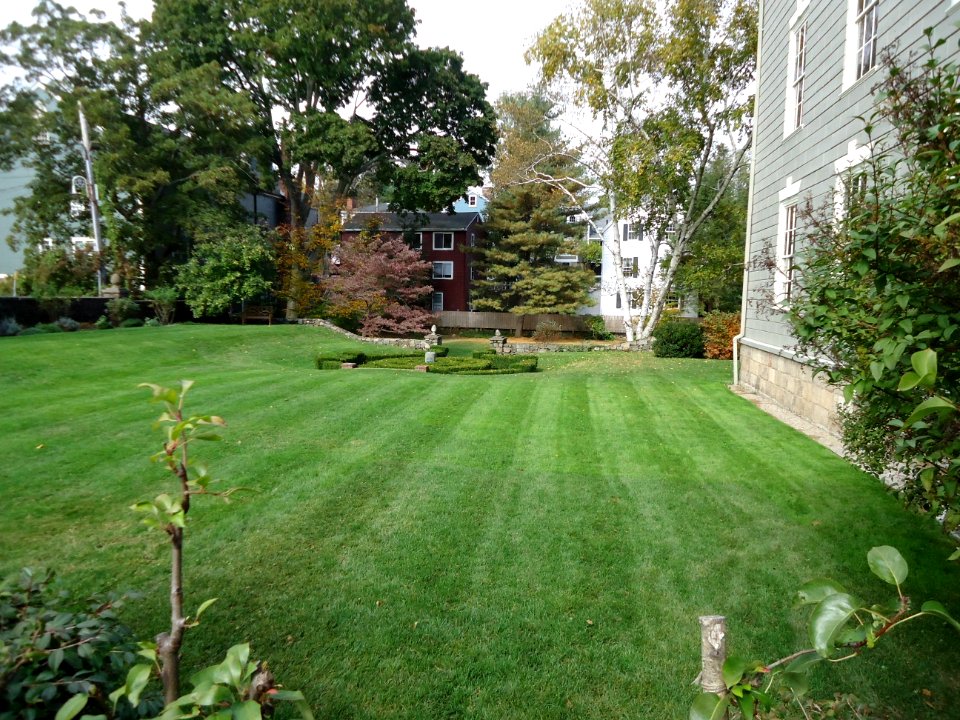 Marblehead Massachusetts garden behind historical society building