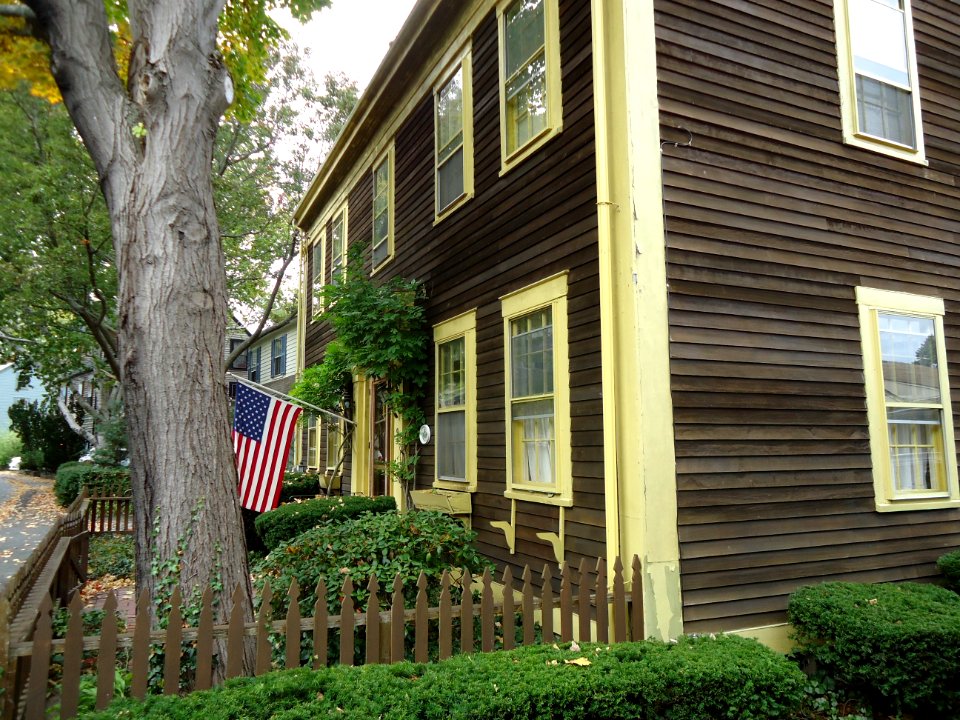 Marblehead Massachusetts house and shrubbery and fence