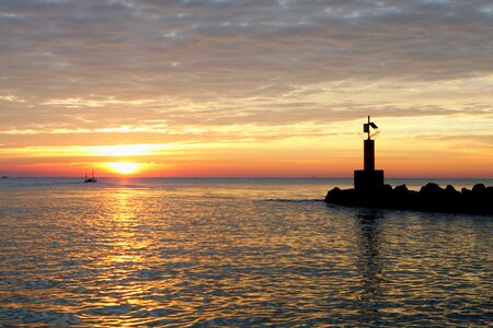 Sea sunset spain photo