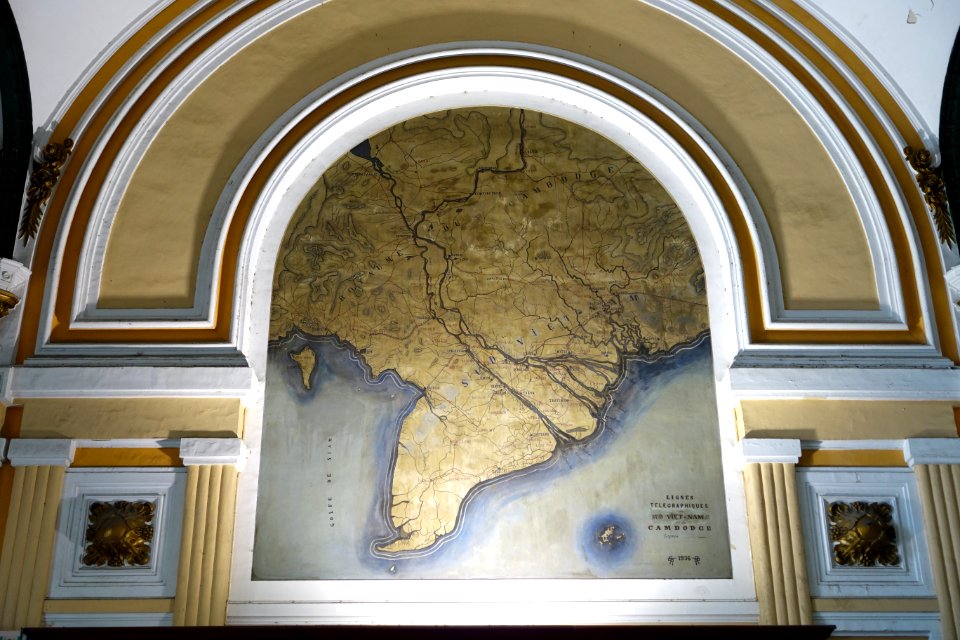 Map of telegraph lines - Saigon Central Post Office - Ho Chi Minh City, Vietnam - DSC01156