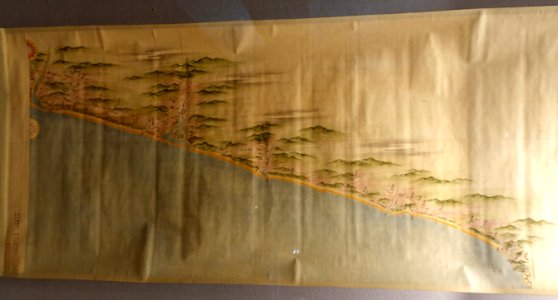 Map of Kyushu, Large scale, No. 7, by Ino Tadataka, Edo period, 1800s AD, color on paper - Tokyo National Museum - Ueno Park, Tokyo, Japan - DSC09023