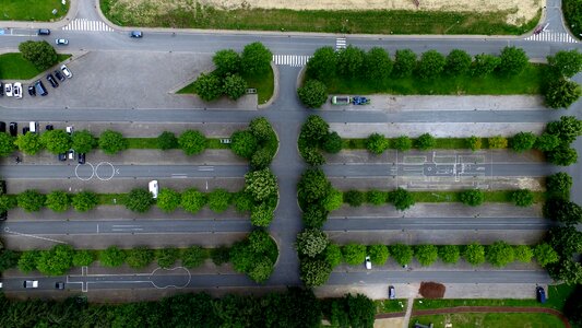 Line outdoors parking lot