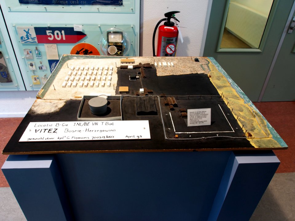 Maquette van locatie B-cie Vitez, Bosnie-Herzegowina, Geniemuseum, Vught