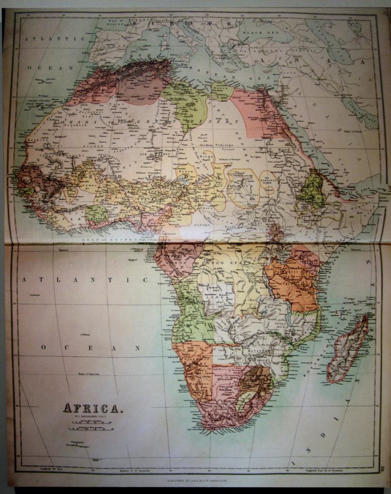 Map of Africa, fol. 36, Black's General Atlas of the World, Edinburgh, 1888 - Maps of Africa - Robert C. Williams Paper Museum - DSC00644