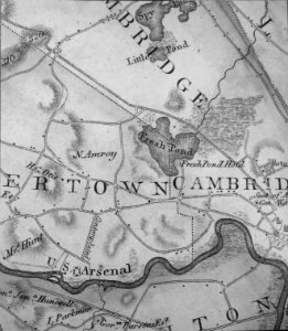 Map of Boston and its vicinity (detail 2), by John G. Hales, 1819 - reprinted in Fresh Pond, The History of a Cambridge Landscape, by Jill Sinclair, 2009 - Fresh Pond, MA - DSC02588