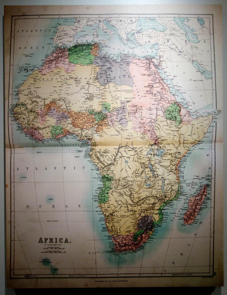 Map of Africa, fol. 36, Black's General Atlas of the World, Edinburgh, 1882 - Maps of Africa - Robert C. Williams Paper Museum - DSC00641