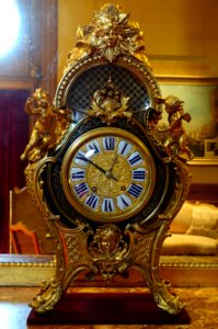 Mantel clock, 1 of 2 - Waddesdon Manor - Buckinghamshire, England - DSC07677