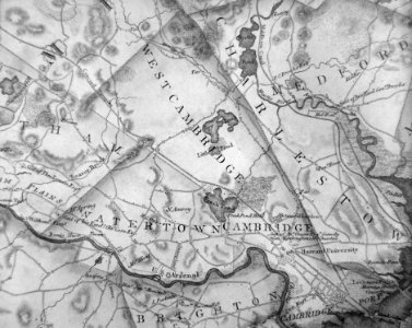 Map of Boston and its vicinity (detail 1), by John G. Hales, 1819 - reprinted in Fresh Pond, The History of a Cambridge Landscape, by Jill Sinclair, 2009 - Fresh Pond, MA - DSC02583