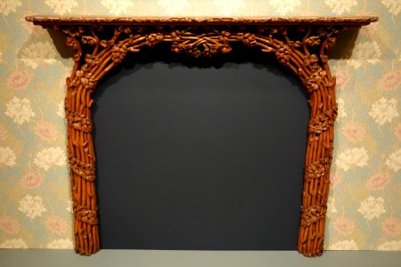 Mantel for Rookwood estate by Henry L. Fry and William H. Fry, 1851-1868, oak - Cincinnati Art Museum - DSC03047