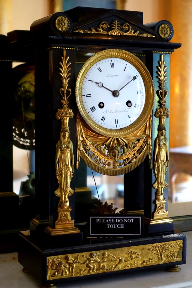 Mantel clock, by Mairesse - Shugborough Hall - Staffordshire, England - DSC00062