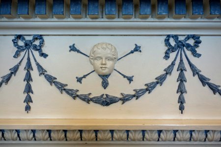 Mantel detail - Watercolour Rooms - Harewood House - West Yorkshire, England - DSC01782