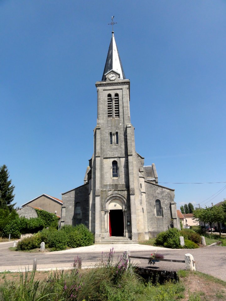 Mécrin (Meuse) église Saint-Evre (01) extérieur