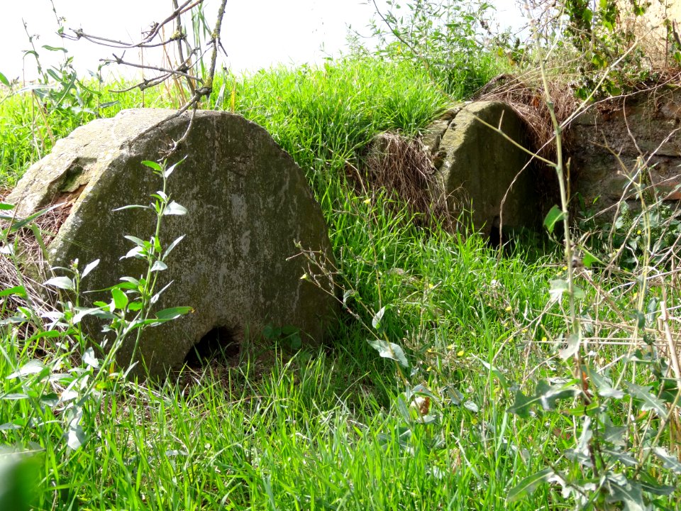 Mühlsteine an der Mühle von Nermsdorf