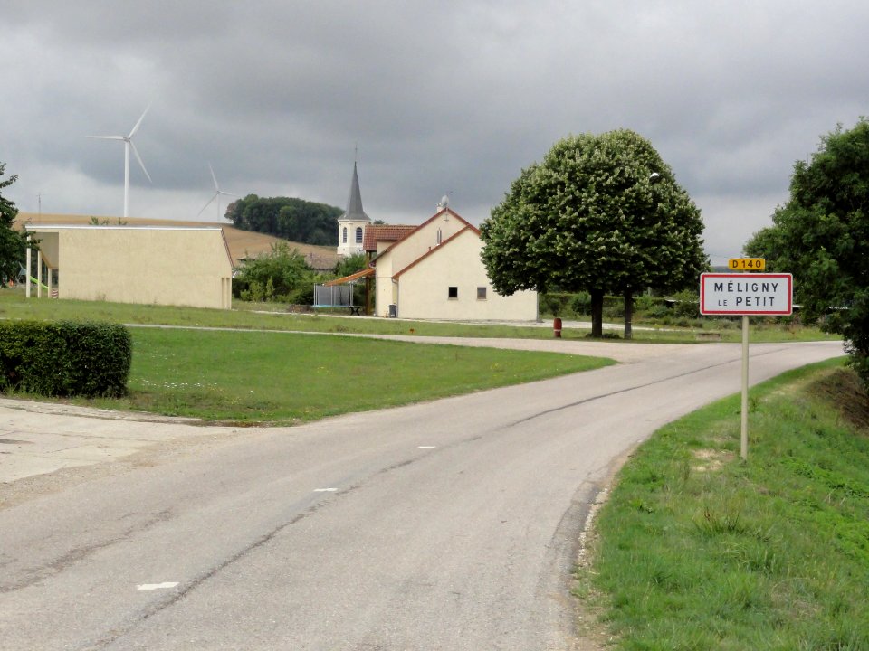 Méligny-le-Petit (Meuse) city limit sign