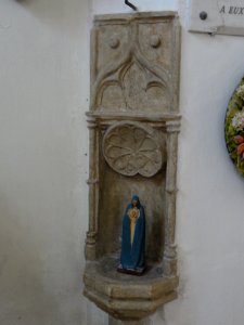 Méligny-le-Petit (Meuse) Église de l'Invention-de-Saint-Etienne, niche statue