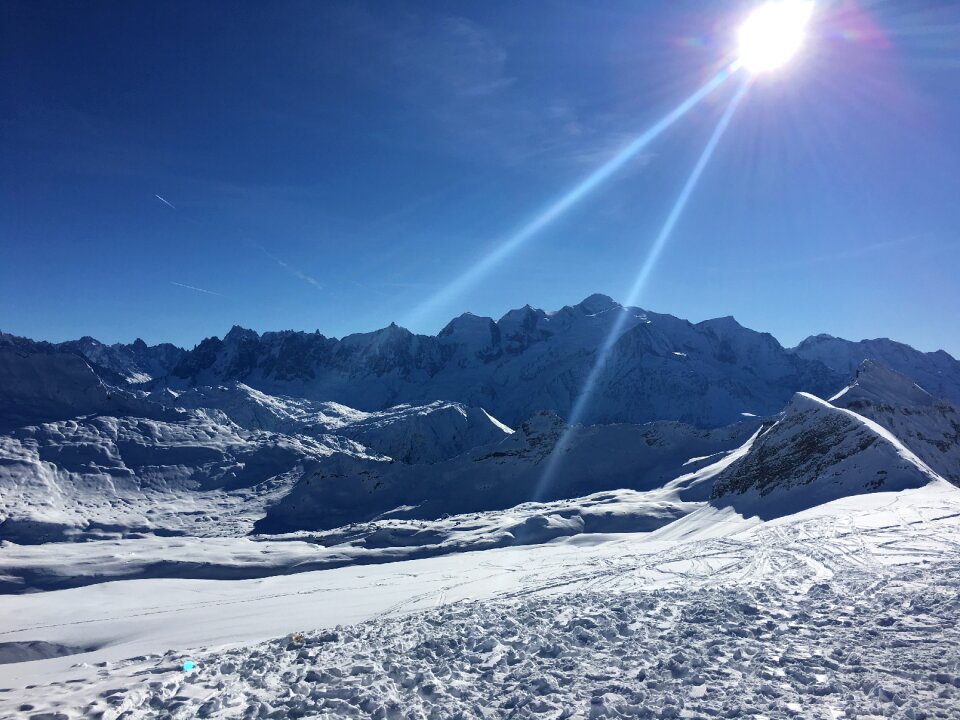 Alaska mountains sun